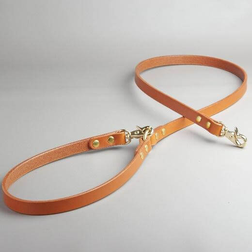 ⑤ くすのき犬具｜本ヌメ革のカフェリード